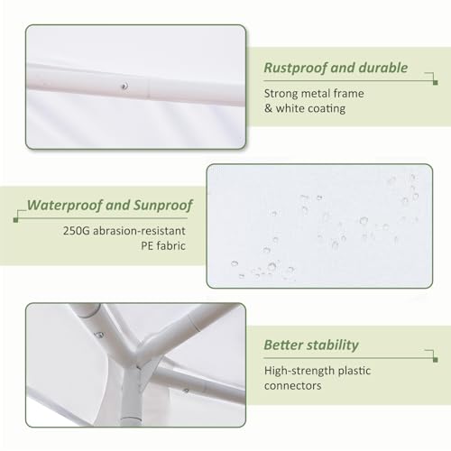 Outdoor Party Tent 20 X 15 FT White Party Tents for Parties with 2 Doors and 6 Removable Sidewalls Wedding Tents Double Pointed Top Design Heavy Duty Canopy for Weddings Backyard Events RocVanc