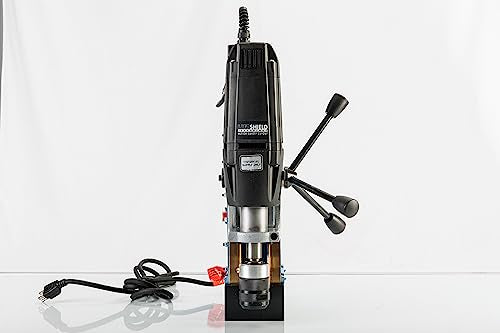 Unibor EQ50 3MLC Magnetic Drill Press - QuickHitch Arbor, Versatile and Durable, 2 Geared Speeds for Optimum Cutting, Ideal for Heavy Duty Metal Work | Powerfull Magnet 2090lbs, 1100W Motor - 2" DOC Unibor