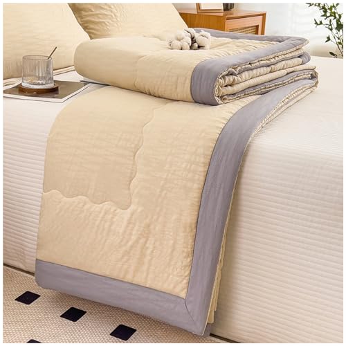 RDIAYDN Lightweight Summer Duvet, Soft and Breathable, Printed Quilt for Single Bed, Duvet for Summer, Thin and Light Summer Blanket (D, 200 x 230 cm) RDIAYDN