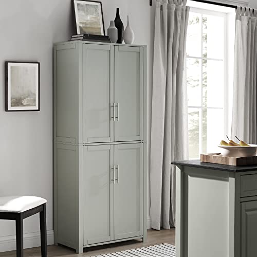 Crosley Furniture Savannah Tall Pantry, Gray Crosley Furniture