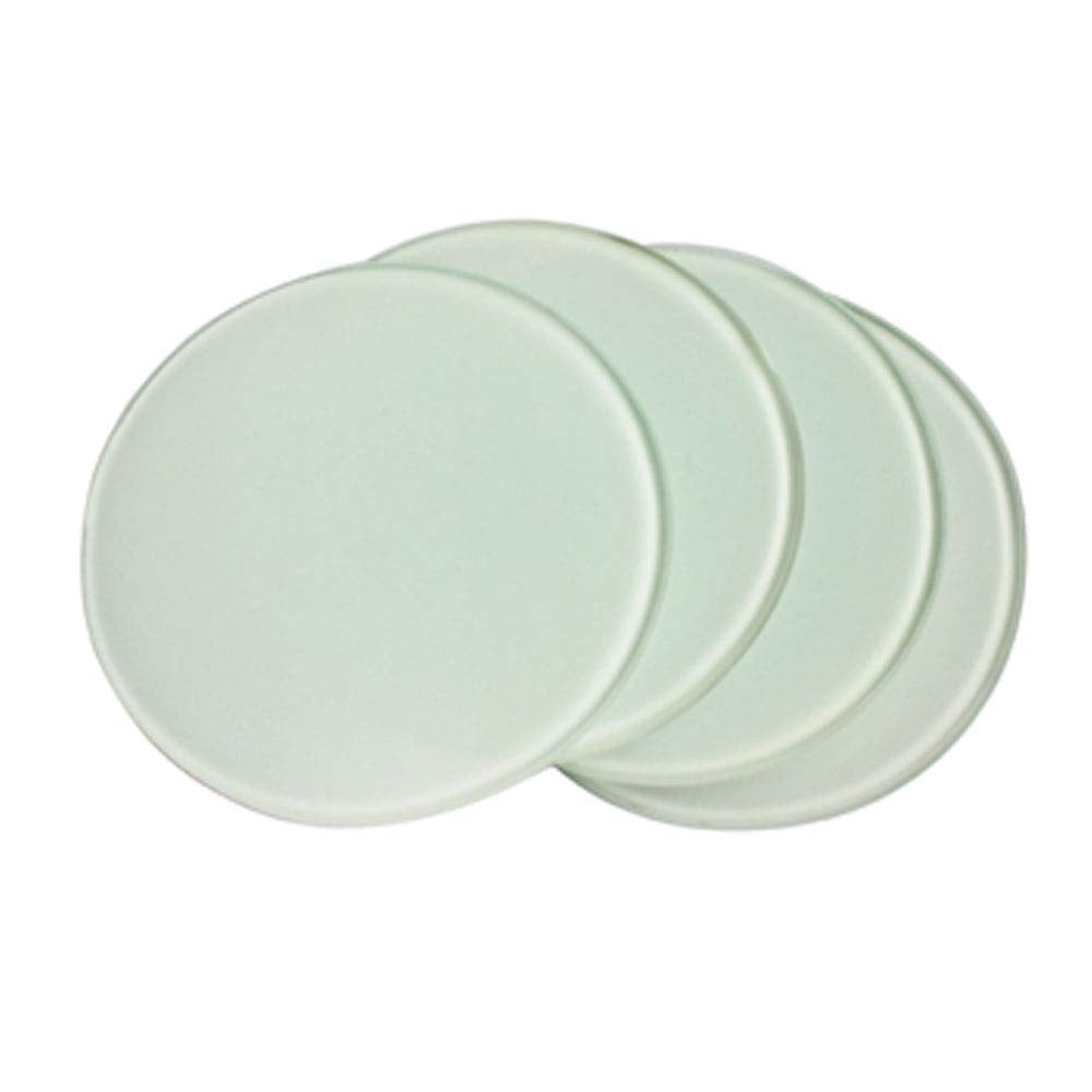 120 pcs Coaster Blank Glass Coaster Diameter 3.9 in Round with Foot Pads for Heat Press Transfer Printing Sublimation Blank Glass Coaster Ving