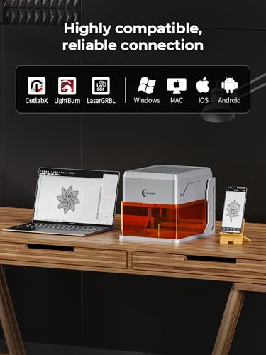 Carverall A1 Pro 10W Mini Laser Engraver with Camera, Portable Laser Engraver and Cutter Desktop Lazer Engraving Machine for Wood Leather Painted Metal Glass, Home DIY, Small Business, Class 1 Carverall