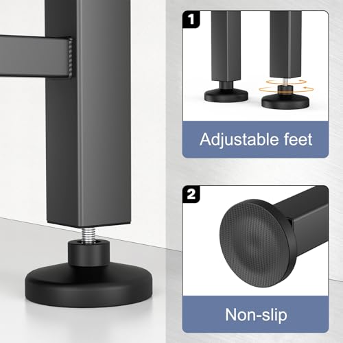 WALMANN Heavy Duty Adjustable Height Workbench 47.75" x 23.25", Rubber Wood Top Work Table for Garage, Workshop, 2000 lbs Load Capacity WALMANN