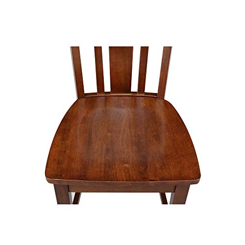 International Concepts San Remo Stool Barstool, Espresso IC International Concepts