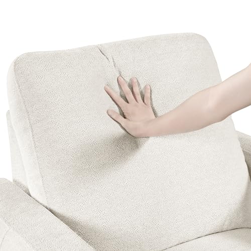Lexicon Modern Power Recliner Chair with One-Touch Control and Charging Ports, Chenille Home Theater Seating, Wall-Hugger Reclining Chair for Living Room/Bedroom/Office, Easy Assembly, Beige