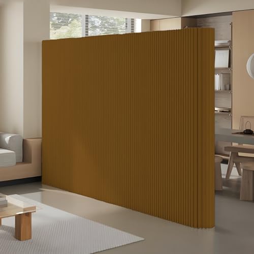 Room Divider Screen - Paper Room Divider,Portable Folding Divider for Office Room, Studio, Dorm & Retail Spaces, Indoor Folding Portable Partition Screen (Brown) Tazyee
