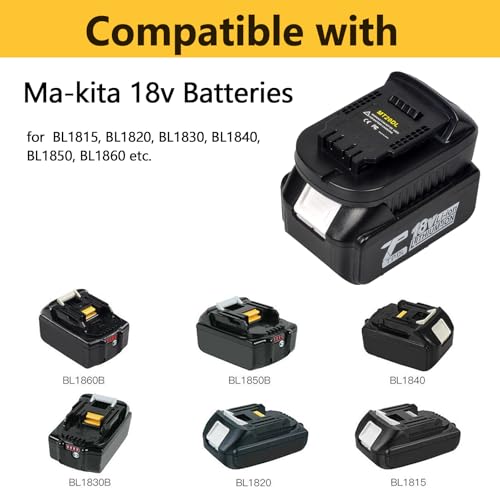 Echoyee MT20DL Battery Adapter, Compatible with Makita 18v Lithium Battery, Convert to Dewalt 18v-20v Lithium Batteries, Work Compatible with Dewalt 18v-20v Cordless Power Tools Echoyee