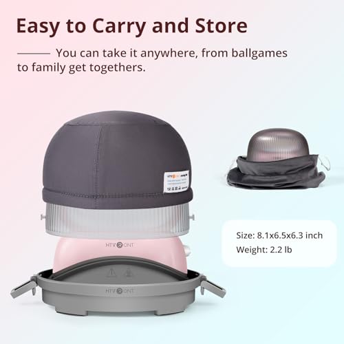 HTVRONT Hat Press Machine - Hat Press Heat Machine for Caps/Hats/Pillows Intuitive Display Screen- Flexible Temperature & Countdown Setting- Fast & Even Heat Portable Pink Heat Press HTVRONT
