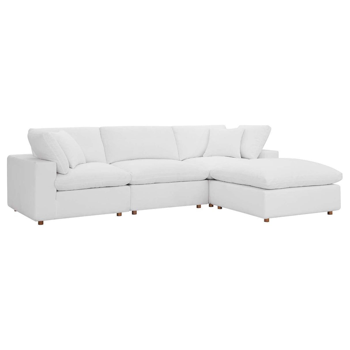 Modway Commix Down-Filled Overstuffed Upholstered 4-Piece Sectional Sofa Modway