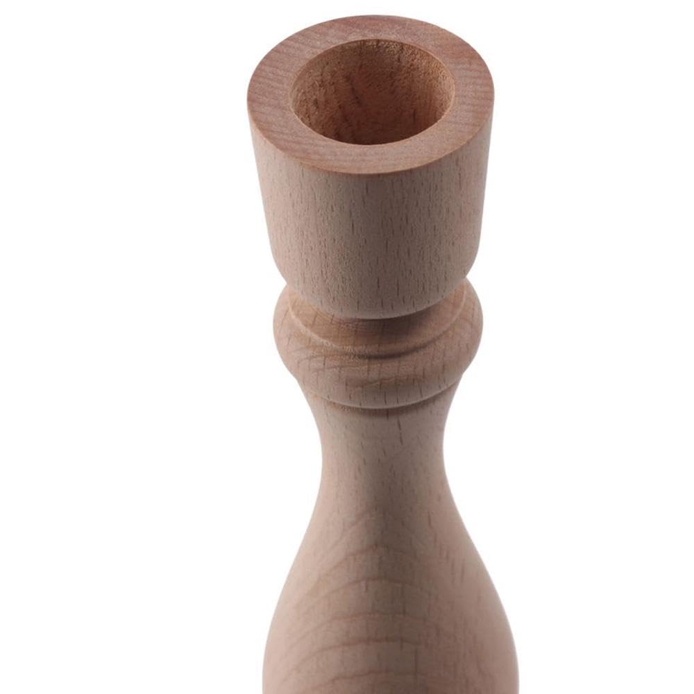 3 Pcs Wooden Candle Holders Wooden Farmhouse Candlesticks Unfinished Pillar Taper Candle Holders for DIY Spiral Taper Candle Home Decor diyhub