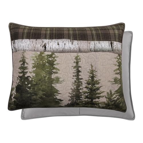 Donna Sharp Twin Polyester Bedding Set - 2 Piece - Bear Panels Lodge Quilt Set with Twin Quilt and Standard Pillow Sham - Machine Washable Donna Sharp