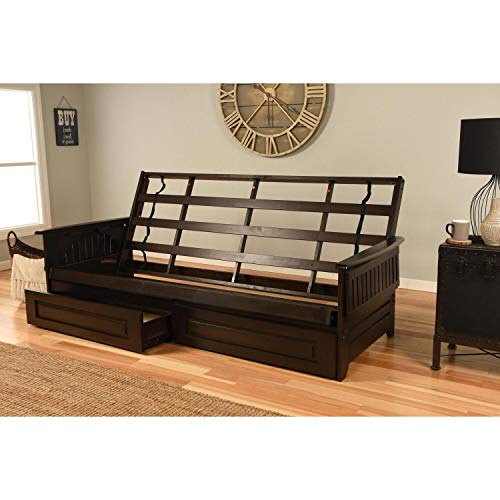 Kodiak Furniture Phoenix Queen Wood Futon Frame with Storage Drawers in Espresso Kodiak Furniture