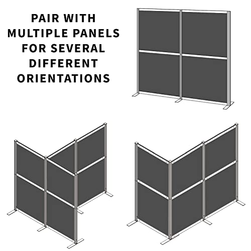 VIVO L-Shape Modular Corner Wall System, 3 Panels, Modern Professional Office Cubicle Dividers, Freestanding Privacy Screen, 66 inches High, Dark Gray, PP-MWS63D-L VIVO