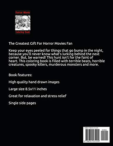 Horror Movie Coloring Book WoodArtSupply