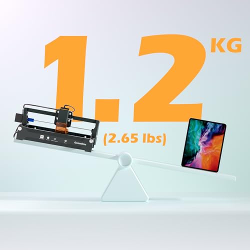 Genmitsu Laser Engraver Kortek 5W 5000mW, Desktop Laser Cutter, ±0.01mm High Precision, Wireless APP Supported, Portable Laser Engraving Machine for DIY Wood Acrylic Leather Metal Fiber, Safety Class1 Genmitsu