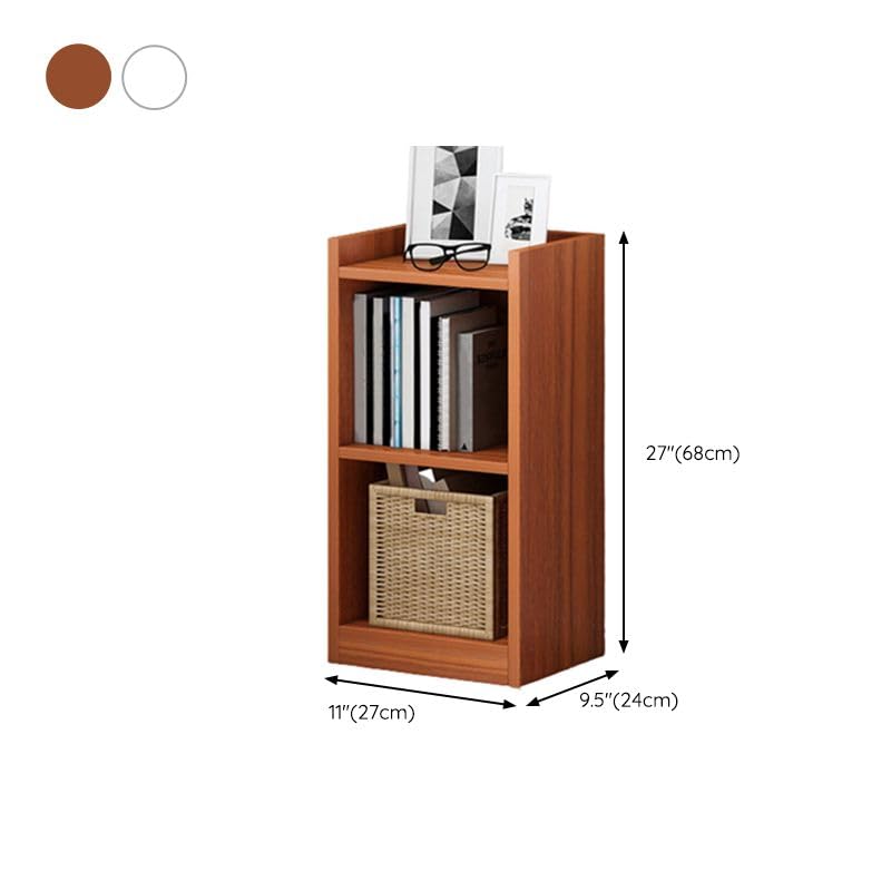 KWOKING Modern Narrow Corner Bookshelf – Stylish Engineered Wood Floor Bookcase for Small Spaces KWOKING