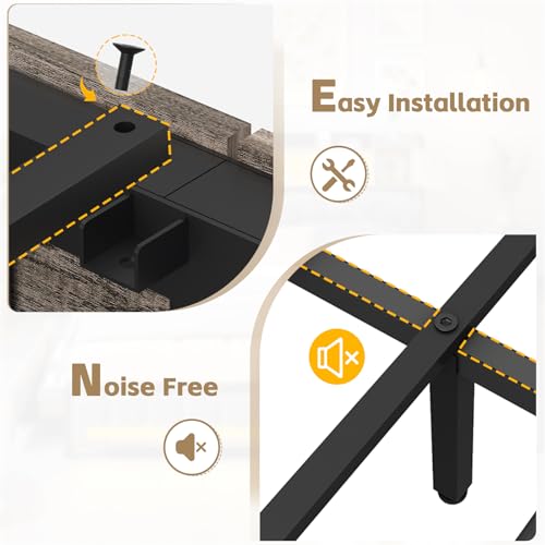 CSZZD King Size Bed Frame and Bookcase Headboard & Storage Drawers, LED Upholstered Platform Bed Frame King Size with USB Charging Station, No Box Spring Needed, Easy Assembly, Oak Gray CSZZD