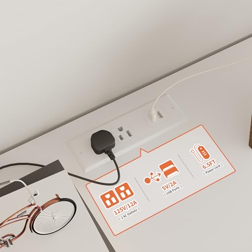 White Dresser for Bedroom Dresser TV Stand with Charging Station for 60" TV 6 Drawer Dresser Entertainment Center with LED Long Fabric Bedroom Dresser Organizer Unit Tall Chest of Drawers for Kids FFBCFDK