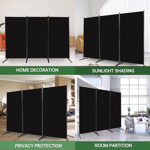 Room Divider Folding Privacy Screens, Portable Room Divider Panel 3 Panel Partition Room Dividers Screen Freestanding Room Partitions and Dividers Fabric Dividers for Room Separation YASRKML