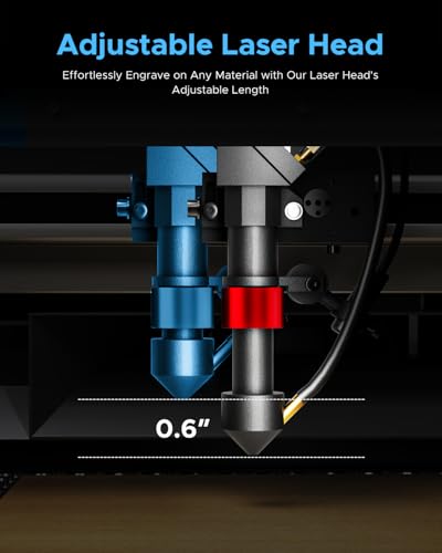 OMTech K40+ CO2 Laser Engraver with LightBurn and CW-3000 Water Chiller, 8"x12" 45W Desktop Laser Engraving Machine for Home Use, LaserGRBL LightBurn Compatible, Adjustable Laser Head Air Assist OMTech