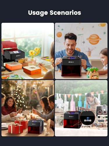 AlgoLaser 10W Portable Laser Engraver Machine: Smart Laser Engraver/Cutter with 3.5" Touchscreen & AlgoOS System - Hand Draw/Wireless Transmission/Offline - Laser Engraving for Wood,Metal,Glass AlgoLaser