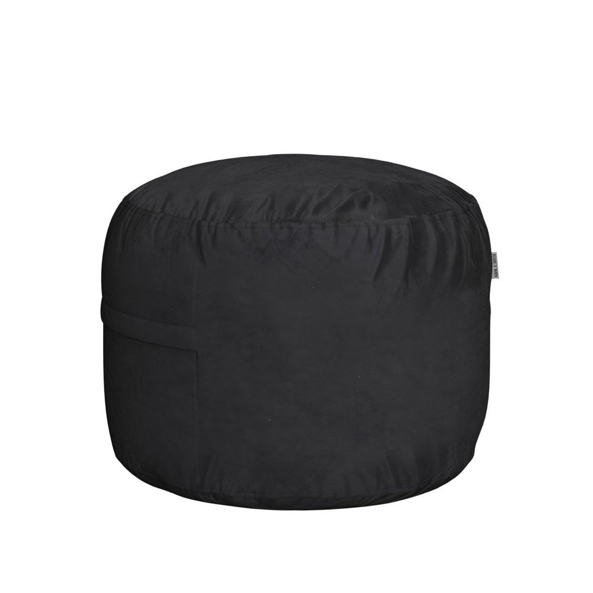 HABUTWAY Bean Bag Chair 3Ft Luxurious Velvet Ultra Soft Fur with High Rebound Memory Foam Bean Bag Chairs for Adults Plush Lazy Sofa with Fluffy Removable Sponge 3' (Grey) HABUTWAY