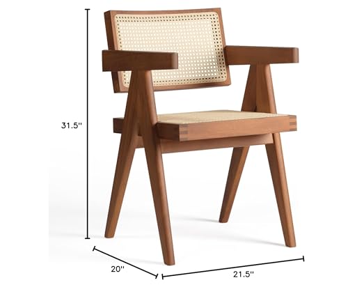 Klarel Chandigarh Armchair Chair, Traditional Teak Klarel