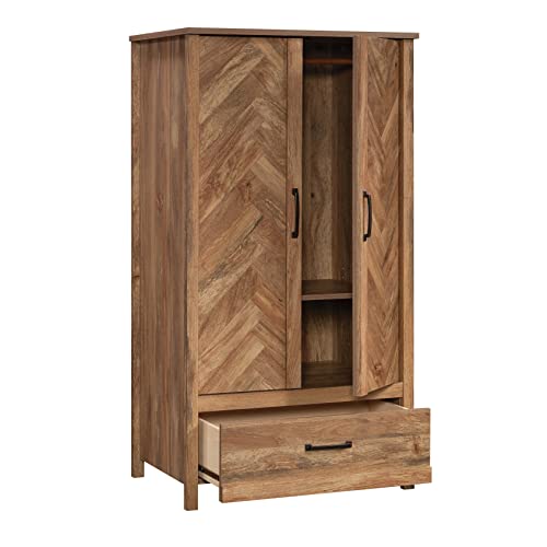 Sauder Cannery Bridge Armoire, L: 32.36" x W: 22.52" x H: 59.80", Sindoori Mango finish Sauder