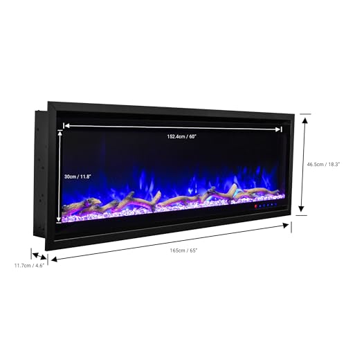 Kennedy II Commercial Grade Smart Electric Fireplace 5,000 BTU, 60IN Paramount