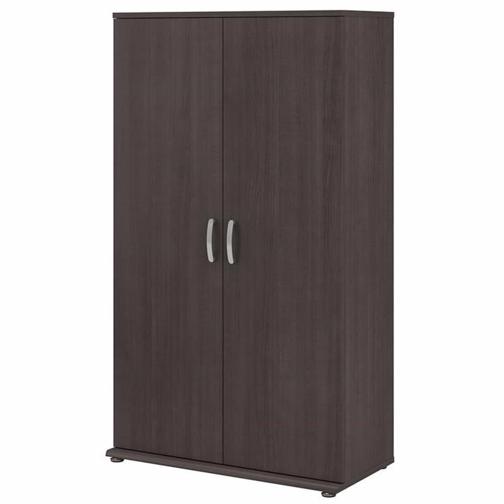 Bush Business Furniture Universal Tall Garage Storage Cabinet with Doors and Shelves, Storm Gray Bush Furniture