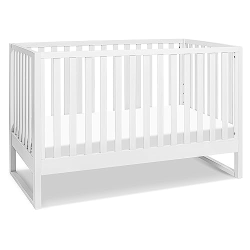 Davinci Hunter 3-in-1 Convertible Crib, White, Easy Assemble, Greenguard Gold Certified DaVinci