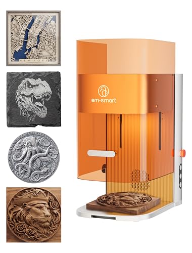 EM-Smart Dual SE 20W Fiber + 20W Diode Dual Laser Engraver, 15000mm/s Lighting-Fast Laser Engraver and Cutter Machine, 0.001mm Engraving Accuracy, 3D Engraving Machine for Jewelry, Metal, Wood EM-Smart