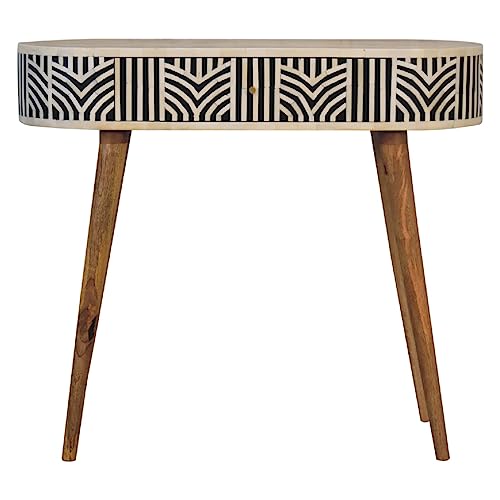 YuanDesign Artisan Furniture Solid Wood Edessa Bone Inlay Console Table YuanDesign
