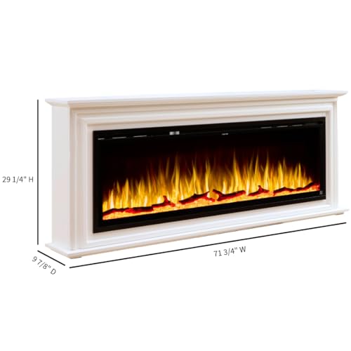 Touchstone Sideline Elite 60" Smart Alexa/WiFi Enabled Electric Fireplace with Surround Mantel - 1,500W Heater Touchstone