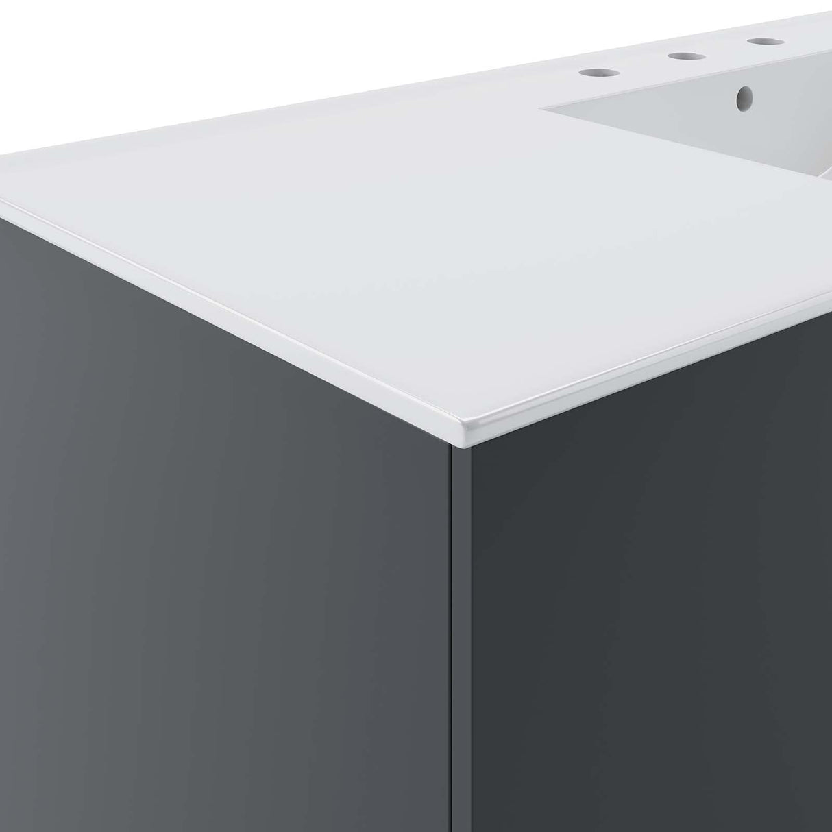 Modway Vitality 48" Single Sink Wall-Mount Bathroom Vanity in Gray White, 47.5 x 47 x 50 Modway