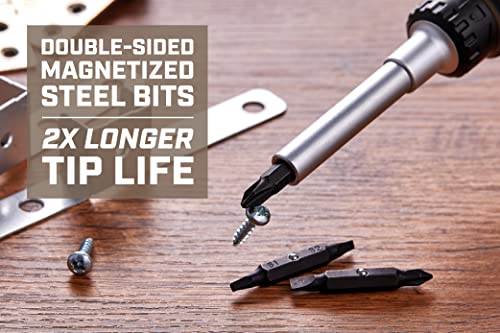 Spec Ops Tools Ratcheting Screwdriver, 12-in-1, Includes 6 Double-Sided S2 Steel Bits, Magnetic, Cr-Mo Steel Shaft, 3% Donated to Veterans Flat Dark Earth/Black Spec Ops