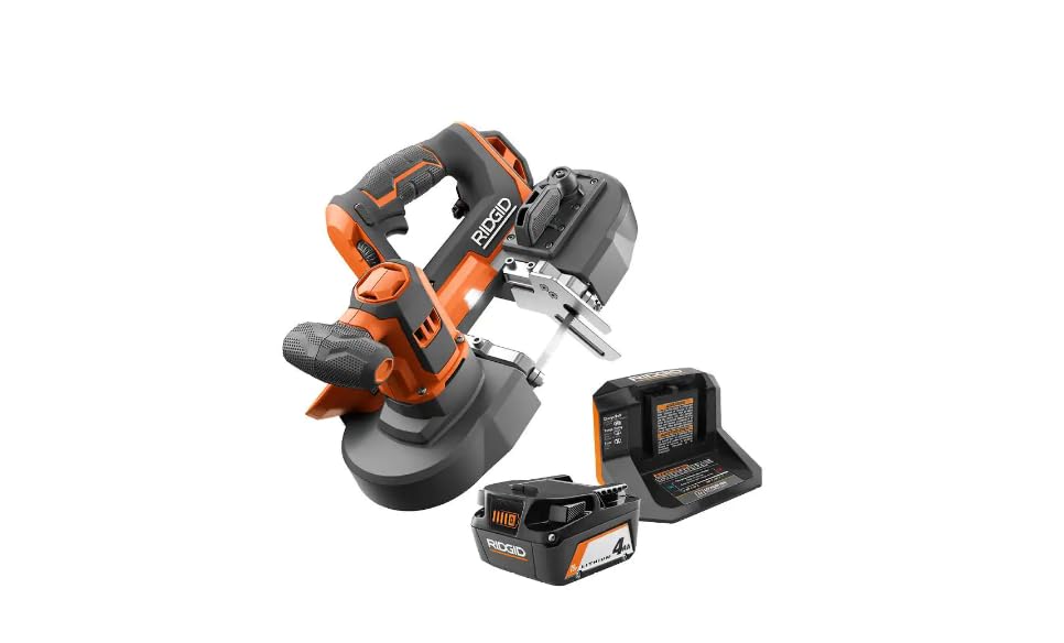 RIDGID R8604KN 18V Cordless Compact Band Saw Kit with (1) 4.0 Ah Battery and Charger RIDGID