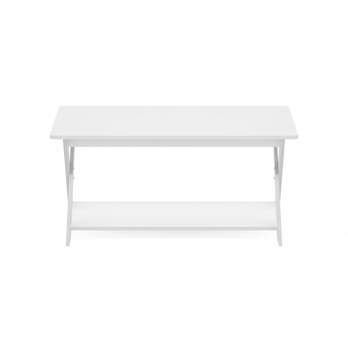 Furinno Modern Simplistic Criss-Crossed Coffee Table, White Furinno