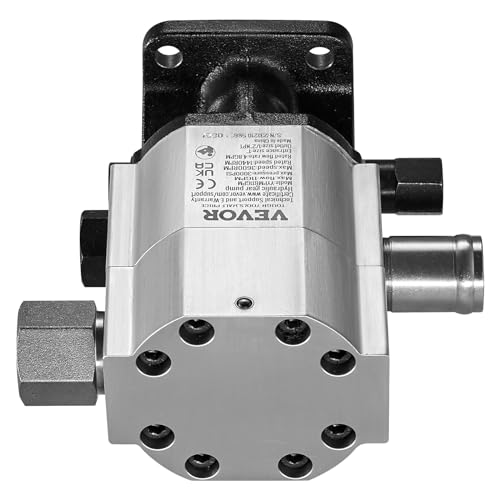 VEVOR Hydraulic Log Splitter Pump, 11GPM, 2 Stage 3000PSI Wood Log Splitter Pump, 1'' Inlet 1/2'' NPT Outlet 3600 RPM Aluminum Hydraulic Gear Pump, for Small Engine Mounting Log Splitters Snowplow VEVOR