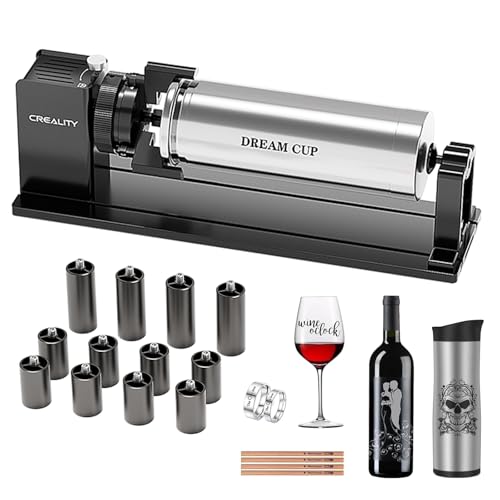 Falcon A1 Rotary Kit Pro Upgrade Package with 12 Risers,Jaw Chuck Rotary for Engraving Cylindrical Objects, Wine Glass, Baseball Bat, Ring for Ceality Falcon A1 Falcon A1 Pro(No Glasses Version) Cregrant3D