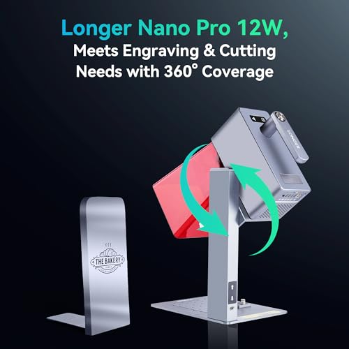 Longer Nano Pro 12000mW Laser Engraver 5000mm/s High-Speed Laser Engraving and Cutter Precision 0.01 * 0.01mm CNC, DIY Laser Cutter and Engraver Machine for Wood, Metal, Paper, Acrylic, Leather, Glass Longer