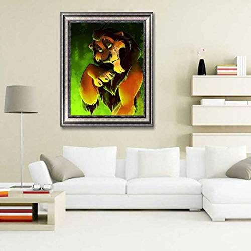 DIY 5D Diamond Art Kit, Lion King Taka Scar Full Diamond Embroidery Rhinestone Cross Stitch Arts Craft Supply for Home Wall Décor 11.8x15.7 inches Better Selection
