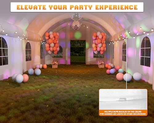 Albott 40x23x15FT Commercial Inflatable Wedding Tent, 210D Oxford Fabric Portable Heavy Duty Party Tent with 8 Sand Bags & 2 Roll-Up Doors, Gazebo Event House for Birthday Wedding Backyard Party Albott