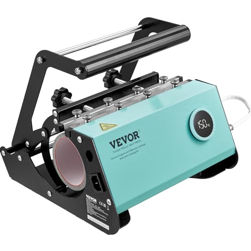 VEVOR Tumbler Heat Press Machine, Tumbler Press for 30OZ 20OZ Sublimation Straight Skinny Tumblers, with Knob Control Temp&Timer Setting for 11-16oz Mugs, Mug Press with Paper Heat Tape Gloves-Green VEVOR