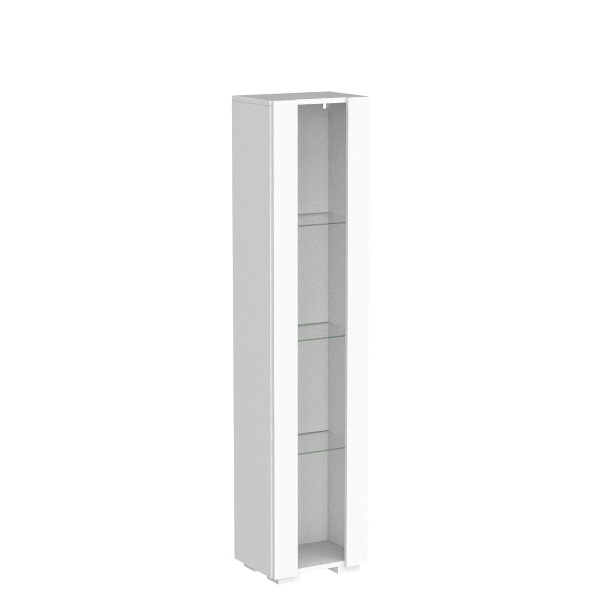 HomVent Modern LED Bookcase Display Cabinet with Glass Doors - Stylish Organiser for Living Room, Bedroom & Office HomVent