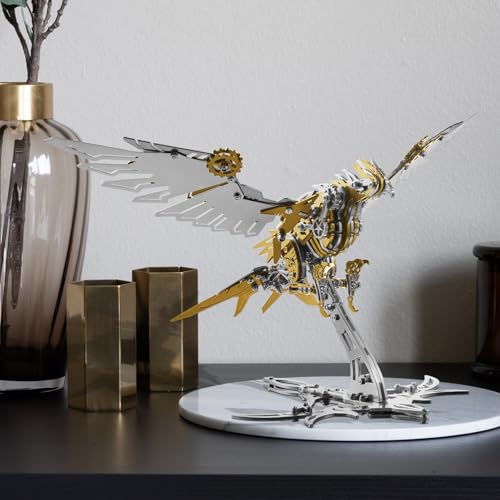 3D Metal Puzzles for Adults, 3D Metal Model Kits, 3D Puzzle Mechanical Eagle Models Kits for Men Teens and Students