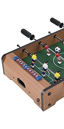 Tabletop Foosball Table- Portable Mini Table Football / Soccer Game Set with Two Balls and Score Keeper for Adults and Kids by Hey! Play! Hey! Play!