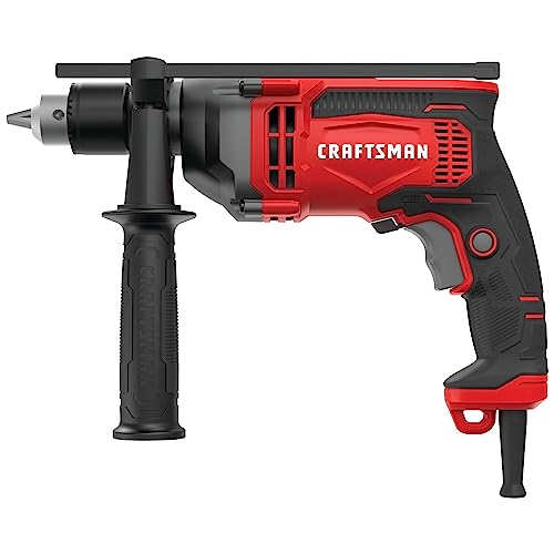 CRAFTSMAN Corded Hammer Drill, 7 Amp, Variable Speed, 1/2 inch (CMED741) CRAFTSMAN