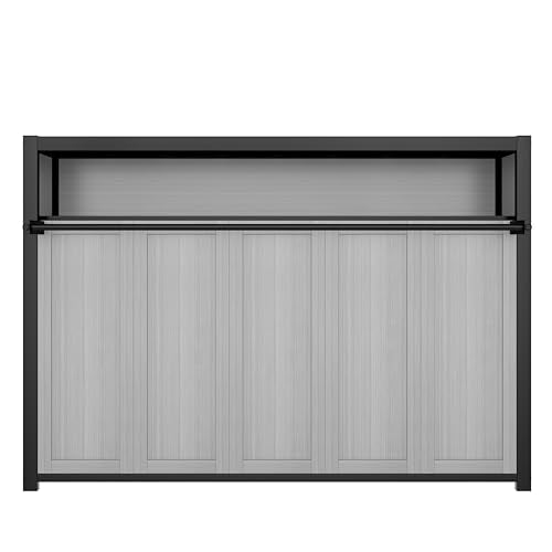 Harper & Bright Designs Twin Size Horizontal Murphy Bed with Shelves, Modern Metal Platform Bed Frame with Foldable and Space-Saving Design, for Home Guest Room Small Room, Grey Harper & Bright Designs