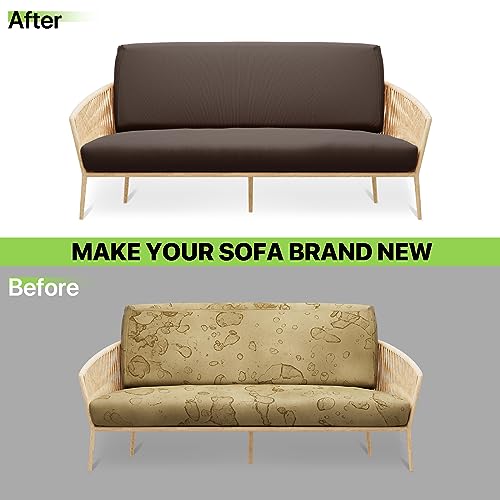 Magshion Futon Cover Washable Zippered Sofa Furniture Bed Mattress Covers Armless Couch Slipcover Protector Twin Size 39"x75"x6" Coffee Magshion